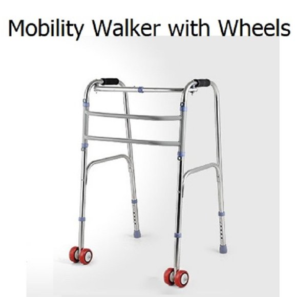 Folding Walker with Wheels Adjustable Height Light but strong easy clean - Picture 3 of 3